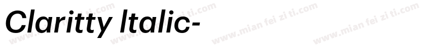 Claritty ltalic字体转换